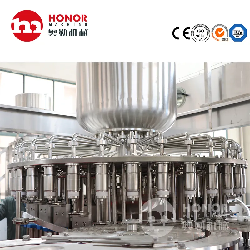 Automatic 4 in 1 Juice Coconut Jelly Hot Filling Bottling Machine