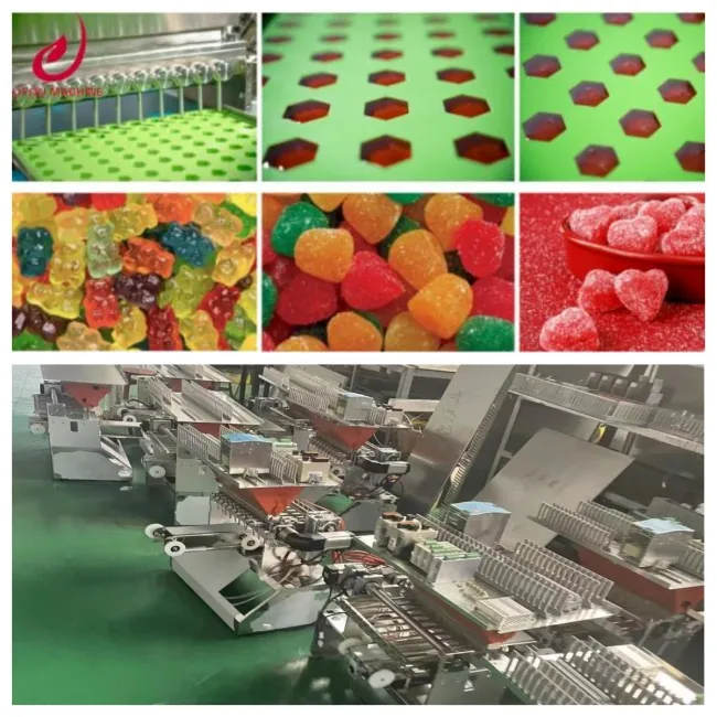 Automatic Gummy Filling Depositor Maker Ball Bear Soft Sugar Mint Jelly Lollipop Small Hard Gummy Bear Candy Making Machine