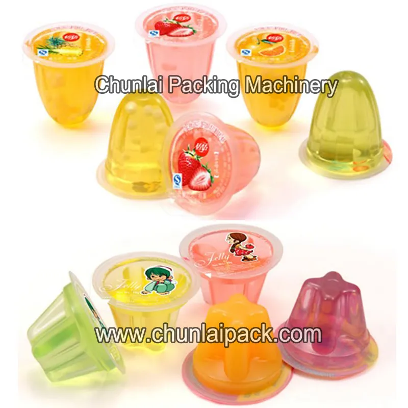 Automatic Line Plastic Roll Film Water Milk Juice Jelly Cup Filling Sealing Machine