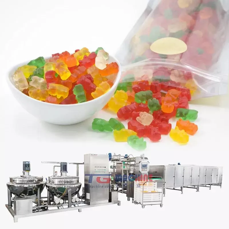 Automatic Vitamin Gummy Bear Candy Jelly Bean Filling Machine Production Line