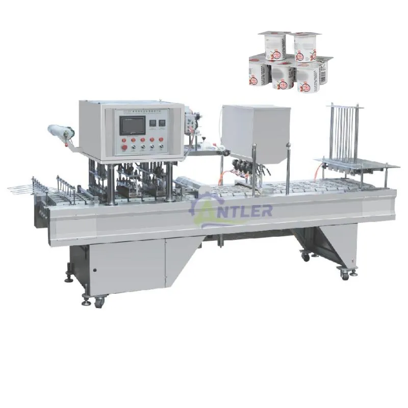 Full Automatic Cup Filling and Sealing Machine for Jelly Yogurt Sauce Milk Water