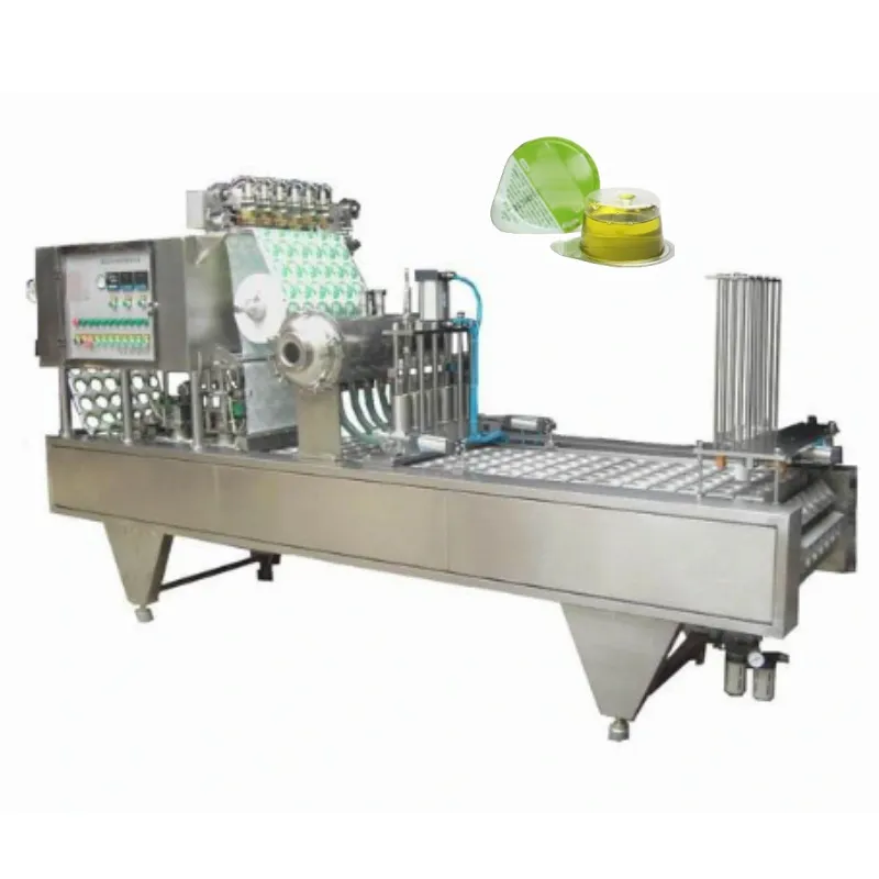 Full Automatic Cup Filling and Sealing Machine for Jelly Yogurt Sauce Milk Water