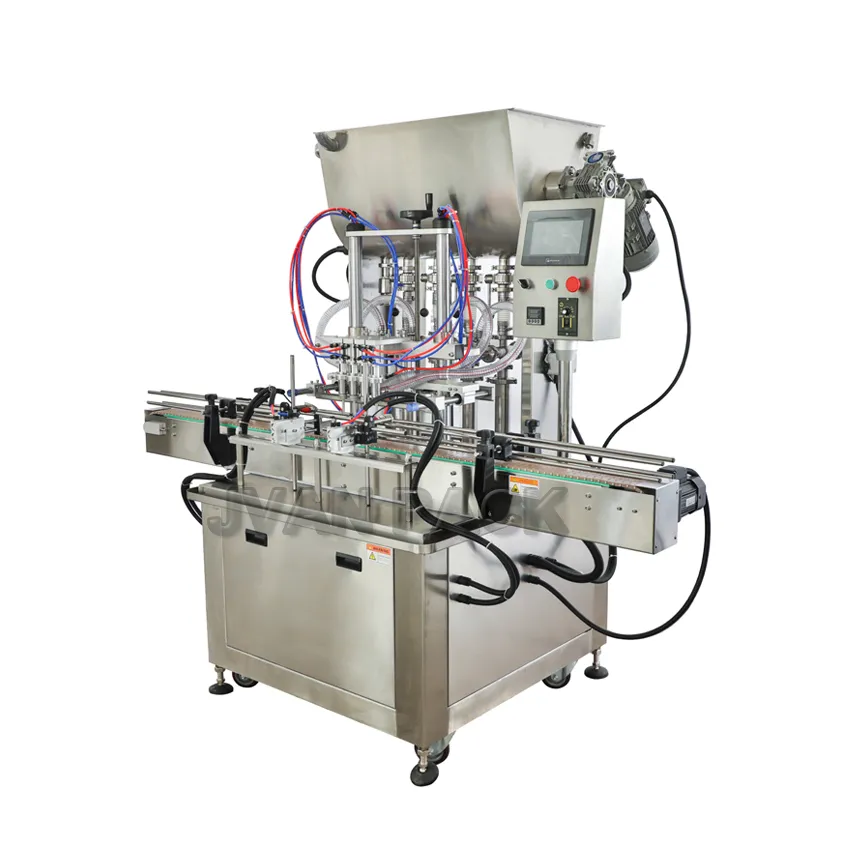 Gt4t Automatic Tomato Paste Hot Sauce Honey Jar Ketchup Jelly Filler Cream Peanut Butter Oil Jam Liquid Shampoo Filling Machine with Mixer and Heater