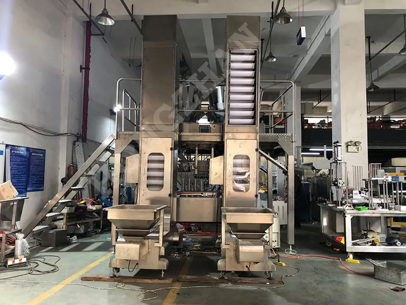 Jelly and Fresh Fruit Salad Cup Filling Weighing Counting Machine