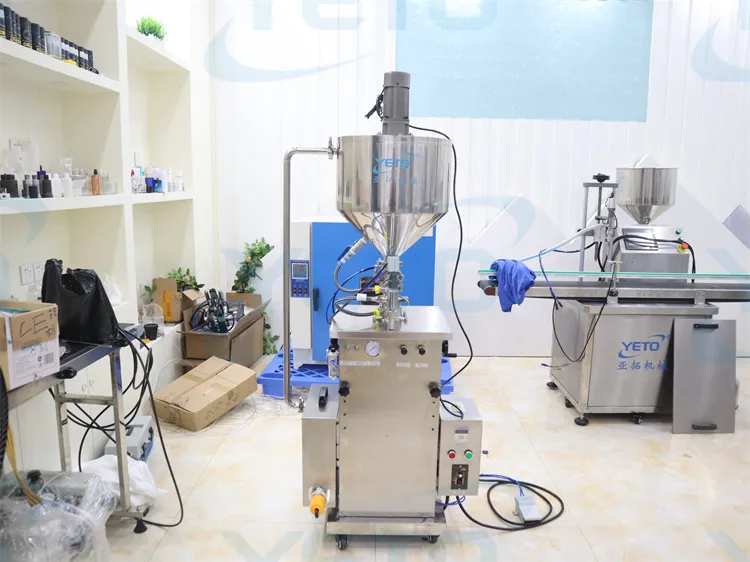 Semi Automatic Ointment Cream Petroleum Jelly Heating Filling Machine with Mixer